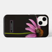 Pink Blume und Bumble Bee iPhone Case Hülle (Rückseite (Horizontal))