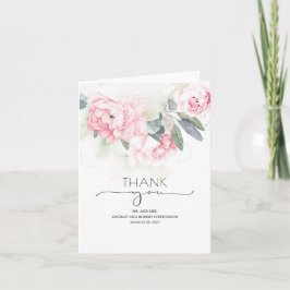 Pink Blume Vintage Wedding Danke