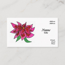 Pink-Blume-Visitenkarten Visitenkarte