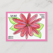 Pink-Blume-Visitenkarten Visitenkarte (Vorderseite)