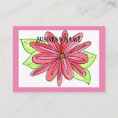 Pink-Blume-Visitenkarten Visitenkarte (Rückseite)