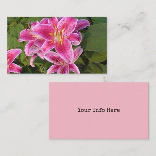 Pink-Blume-Visitenkarten Visitenkarte (Vorne/Hinten)