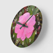 Pink Blume Wanduhr (Winkel)