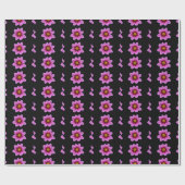 Pink Blume Wrapping Paper Geschenkpapier (Flach)