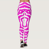 Pink Blume Yoga Pants Gym Workout Stretchpflanzen Leggings (Rückseite)