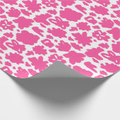 Pink-Blume-Zeichenmuster-Papier Geschenkpapier (Ecke)