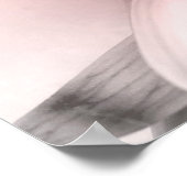 Pink Blume Zitat Poster (Ecke)