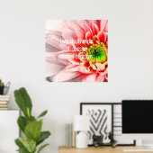 Pink Blume Zitat Poster (Heimbüro)