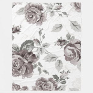Pink+Blumen+Pink+lila+drucken Fleecedecke