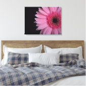Pink Blumen Wrapped Canvas Leinwanddruck (Insitu (Schlafzimmer))