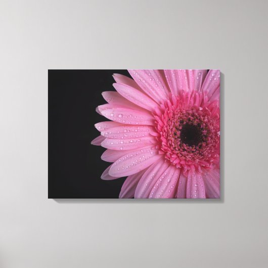 Pink Blumen Wrapped Canvas Leinwanddruck (Vorderseite)
