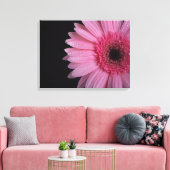 Pink Blumen Wrapped Canvas Leinwanddruck (Insitu (Wohnzimmer))