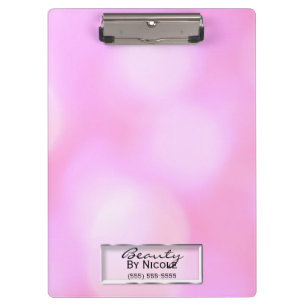 Pink Blurry Lights Glam Chic Modern Personalisiert Klemmbrett