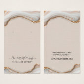 Pink Blush Agate Geode Earring Display Card (Vorne & Hinten)