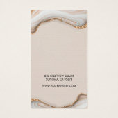 Pink Blush Agate Geode Earring Display Card (Rückseite)