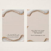 Pink Blush Agate Geode Earring Necklace (Vorne & Hinten)