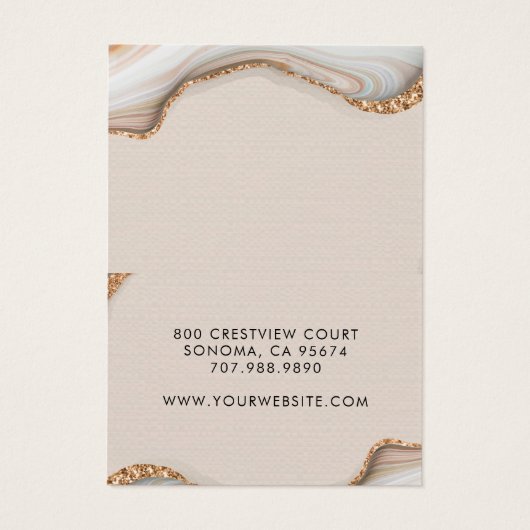 Pink Blush Agate Geode Earring Necklace (Rückseite)