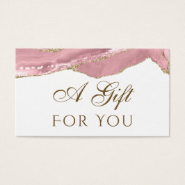 Pink Blush Agate Geschenkkarte