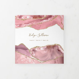 Pink Blush Agate Trifold Broschüre