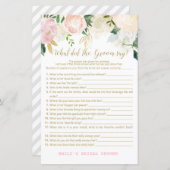 Pink Blush and Gold Brautparty Game DRUCKT (Vorne/Hinten)