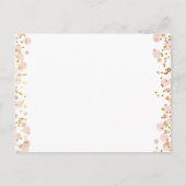 Pink Blush Ballon Babydusche Bücher für Baby Einladungspostkarte (Rückseite)