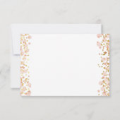 Pink Blush Ballon Babydusche Danke Karte (Rückseite)