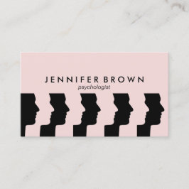 Pink Blush Black Psychology Human Mind Meditation Visitenkarte