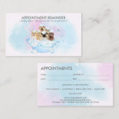 Pink Blush Blue Hunde Katzen Wellness-Center Groom Visitenkarte (Vorne/Hinten)