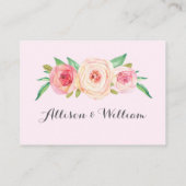 Pink Blush Blues Plateaukarten Platzkarte (Rückseite)