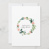 Pink Blush Blume Virtual Baby Dusche per Mail Einladung (Rückseite)