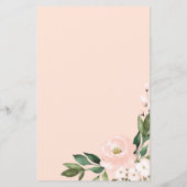 Pink Blush Blumenbudget Einladung Hochzeit (Rückseite)