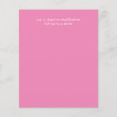 Pink Blush Blumengrün Hochzeit lädt zum BUDGET ein (Rückseite)