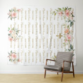 Pink Blush Blumensteg & Wiederholung Taufen Foto P Wandteppich (Beispiel (Horizontal))