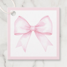 Pink Blush Bow Brautparty Danke, dass du gekommen Geschenkanhänger