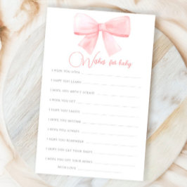 Pink Blush Bow wünscht sich ein Baby Dusche Spiel