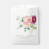 Pink Blush Burgund Rose Wasserfarbenprägung Geschenktütchen (Vorderseite)