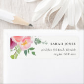 Pink Blush Burgundy Rose Aquarelladresse (Insitu)