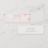 Pink Blush Cherry Blossom Stud Loop Hoop Holder Mini Visitenkarte (Vorne/Hinten)