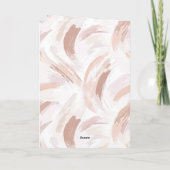 Pink Blush Cream Abstract Geburtstag Karte (Rückseite)