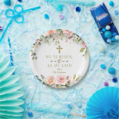 Pink Blush Cream Blume Er ist Gold Oster Rised Pappteller (Party)