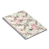 Pink Blush Cream Stripes Orchid Floral Sea Turtle Notizblock (Rechte Seite)