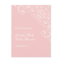 Pink Blush Delicate Vintage Hochzeit Save the Date