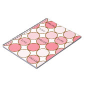 Pink Blush Dots Dream Love Notizblock (Linke Seite)