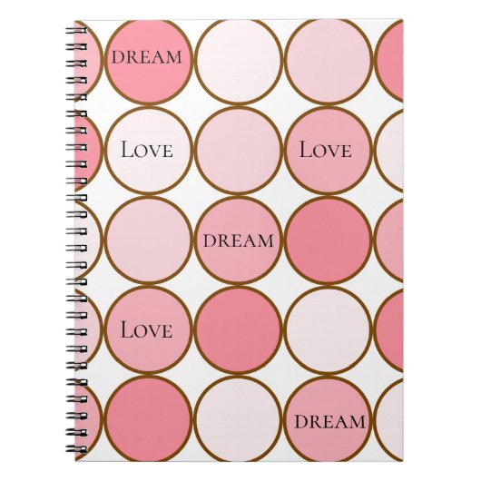 Pink Blush Dots Dream Love Notizblock (Vorderseite)