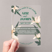 Pink blush floral Circle Acryleinladungen (Insitu (Handheld))