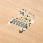 Pink blush floral Circle Acryleinladungen (Ablage )