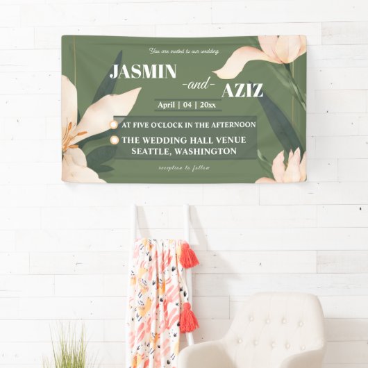 Pink blush floral Circle Banner (Insitu)