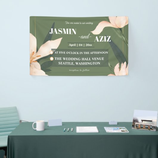 Pink blush floral Circle Banner (Messeveranstaltung)