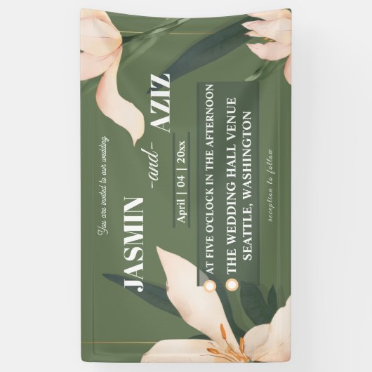 Pink blush floral Circle Banner (Vertikal)