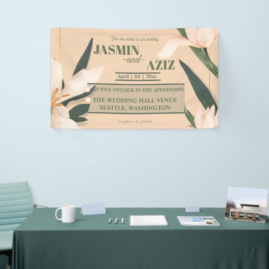 Pink blush floral Circle Banner (Messeveranstaltung)